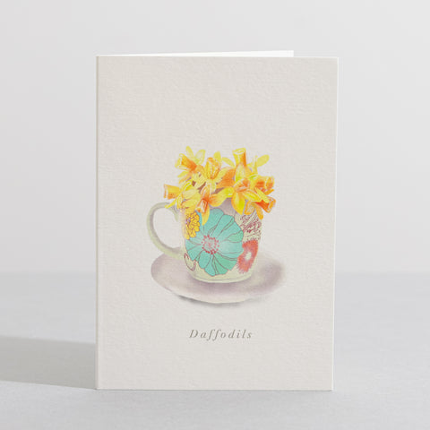 Daffodil card Language of flowers card - Sara Sayer