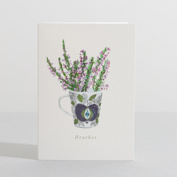 Heather flower card Language of flower card - Sara Sayer