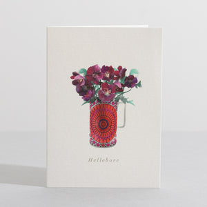 Hellebore flower card Language of flower card - Sara Sayer
