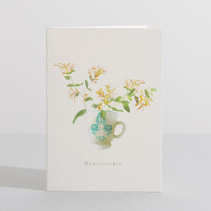 Honeysuckle flower card Language of flower card - Sara Sayer