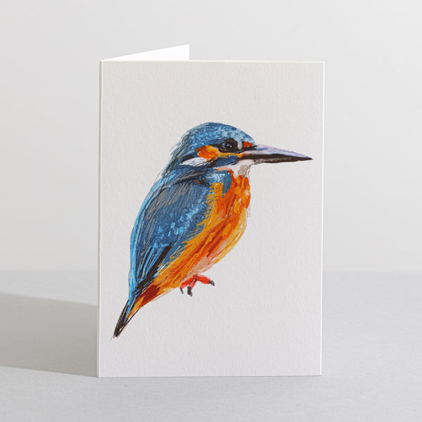 Kingfisher British Bird card Concertina Card - Sara Sayer