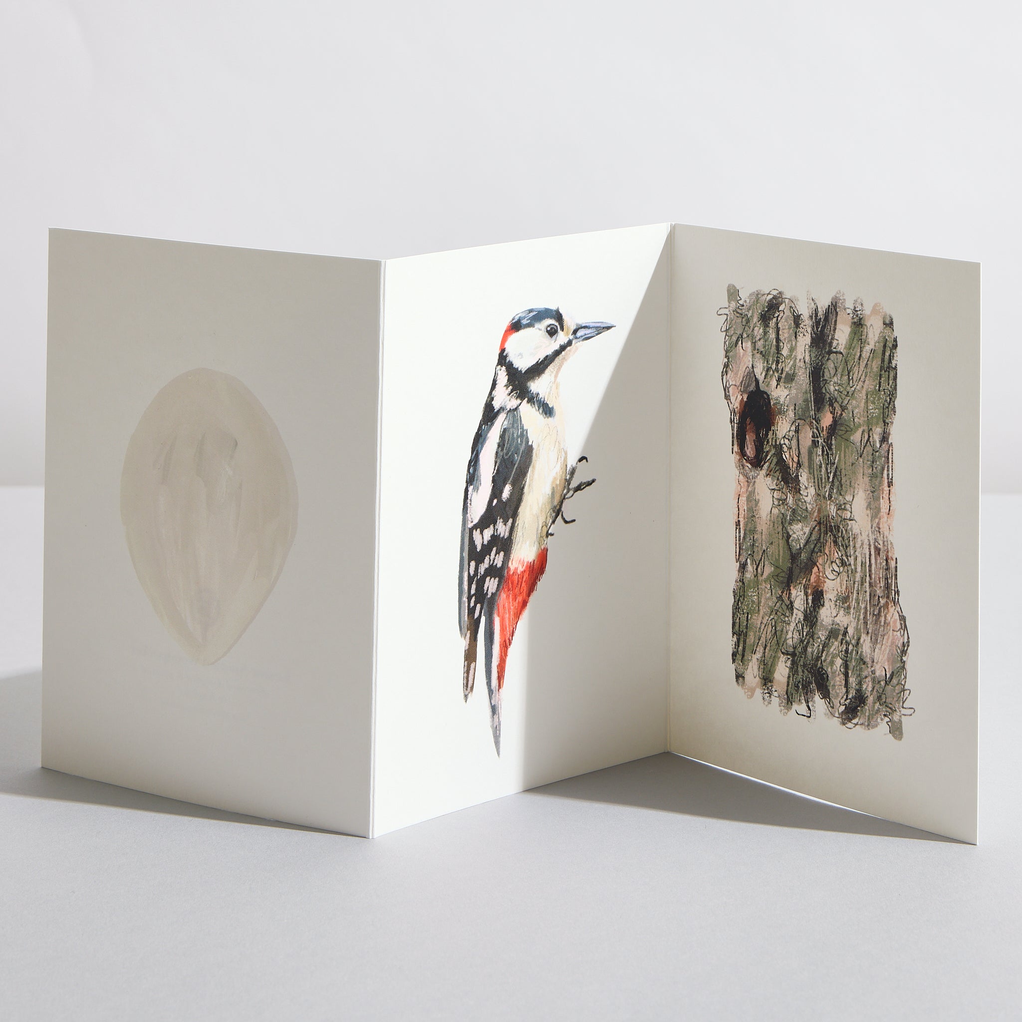Lesser Spotted Woodpecker Concertina Card