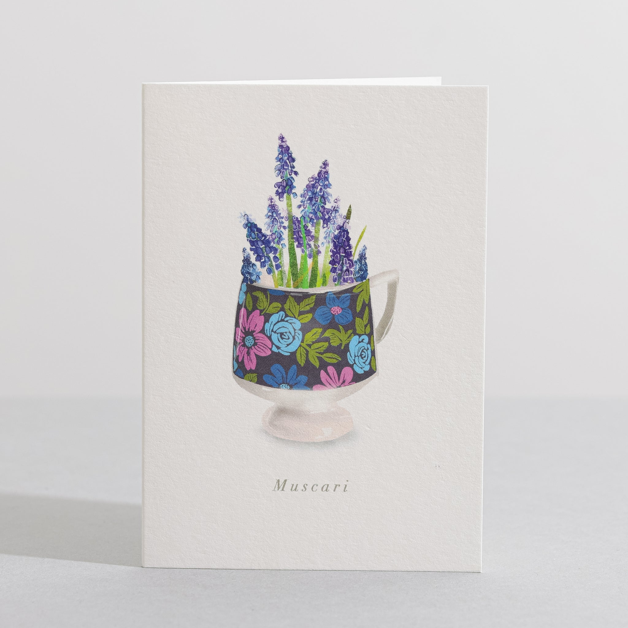 Muscari Flower card Language of Flowers card - Sara Sayer