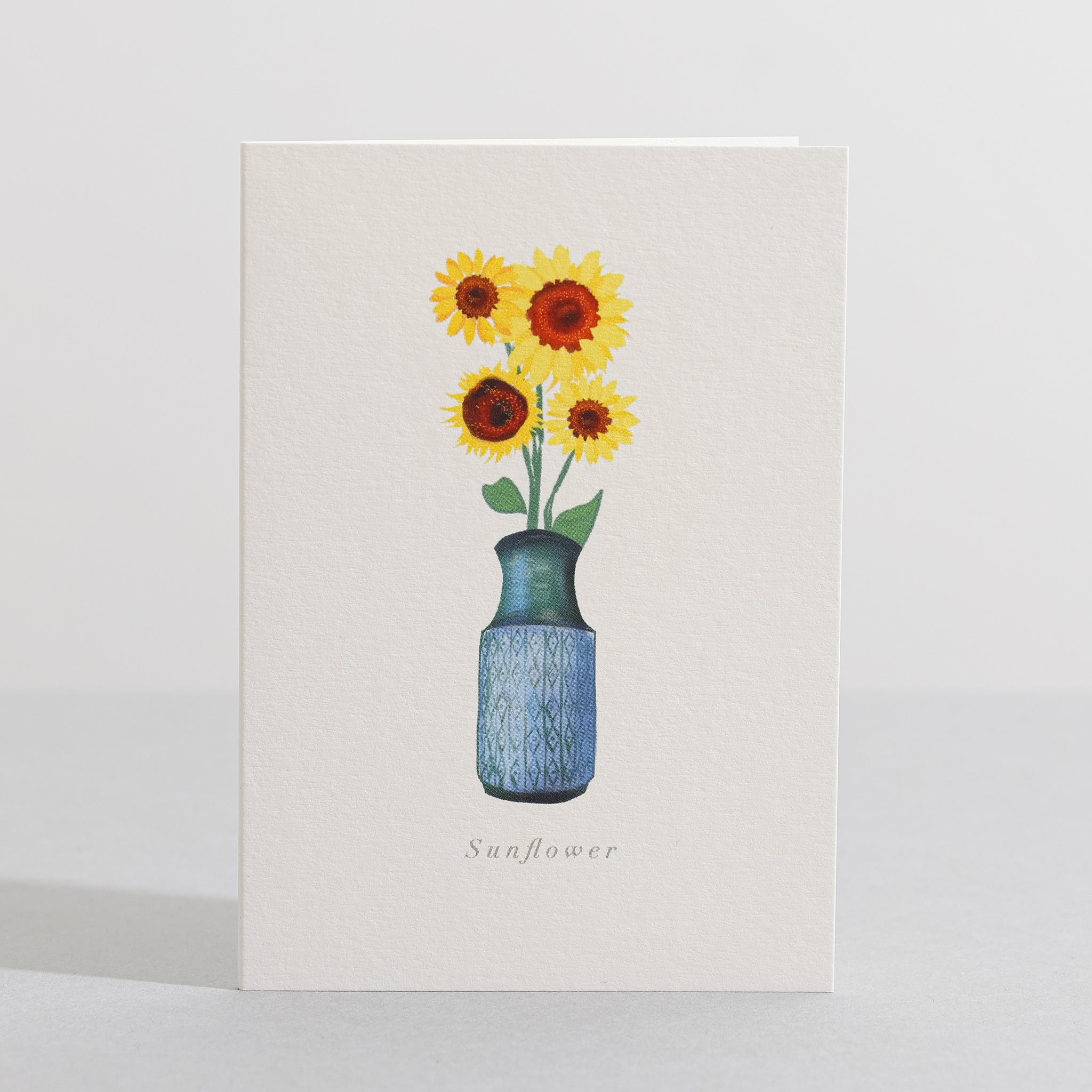 Sunflower flower card Language of Flowers card - Sara Sayer