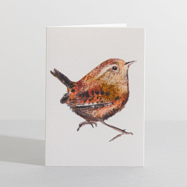 Wren British Bird card Concertina Card - Sara Sayer