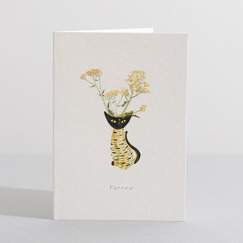 Yarrow floral mini card illustrated by Sara Sayer