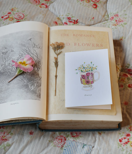 Daisy card Language of flowers card - Sara Sayer