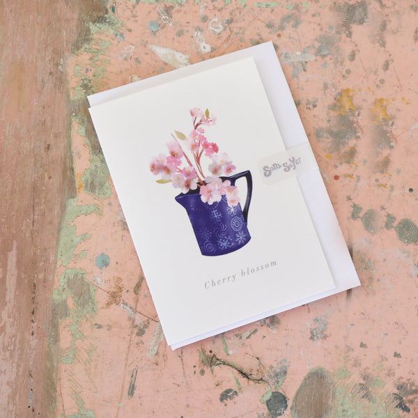 Cherry Blossom Card Language of flowers card - Sara Sayer