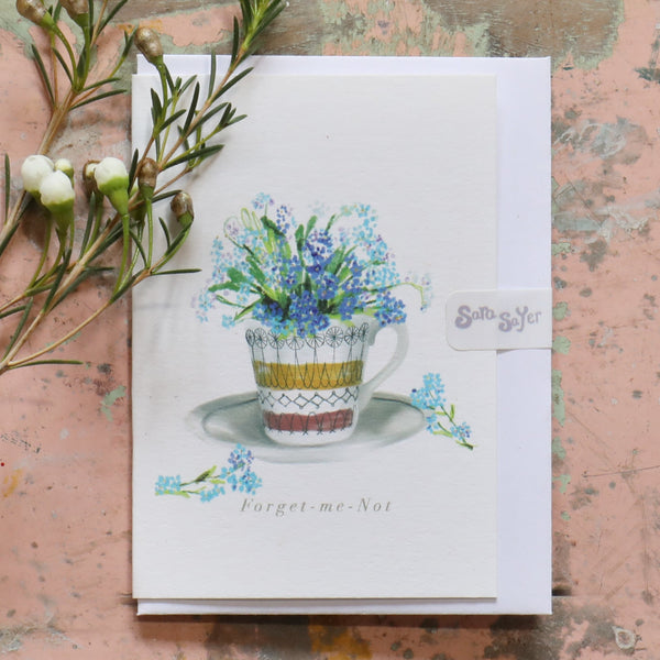 Forget me not Card Language of flowers card - Sara Sayer