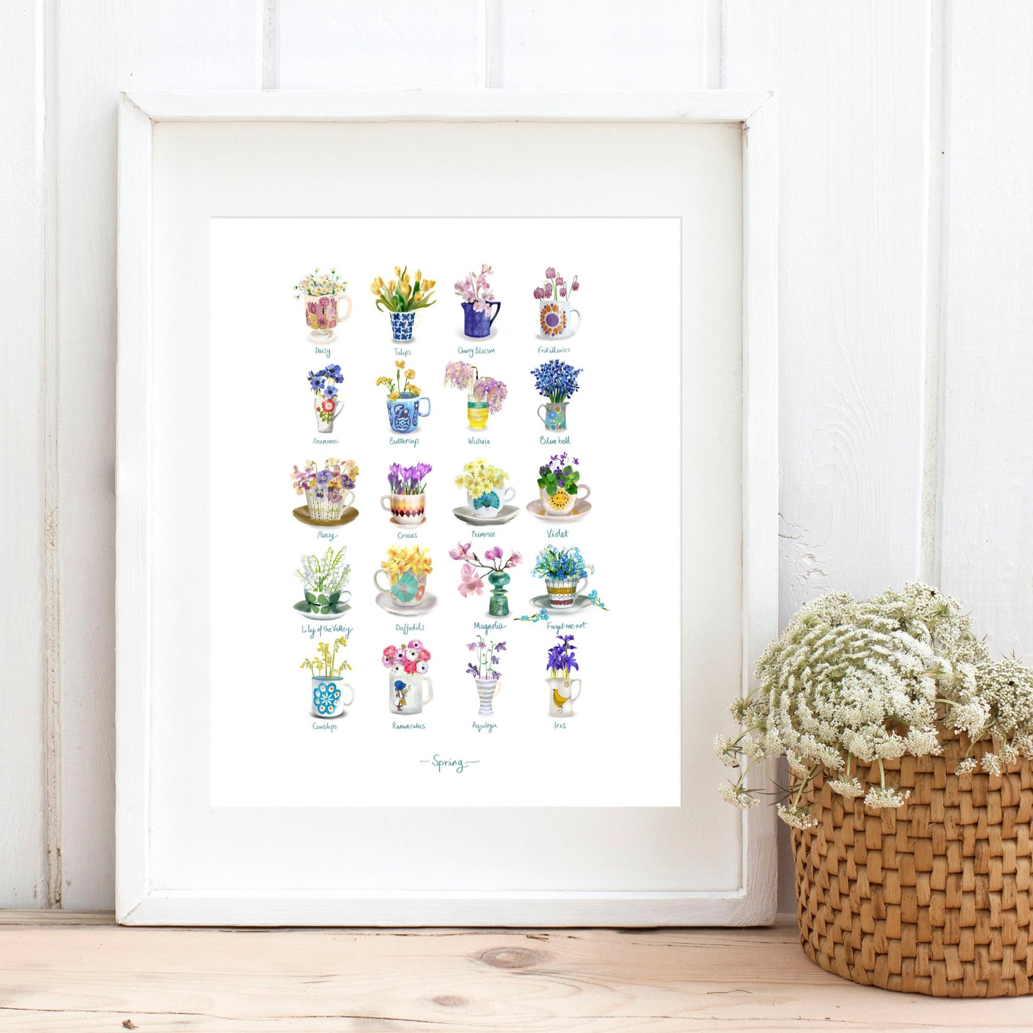 Spring Flowers Wall Art Print - Sara Sayer